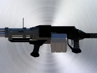 Assault Rifle Minigun 3D model