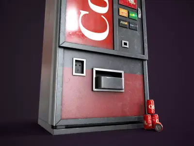 Soda Vending Machine Low-poly 3D model