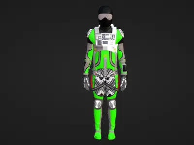 Robot Soldier - Assault Soldier Low-poly 3D model 20