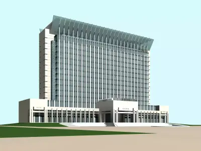 Hotel Building 3D model 40