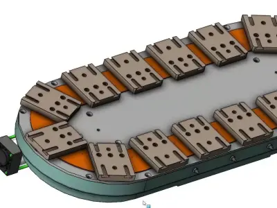 ARC Curved Linear Guide - Circular Conveyor Line Track System 3D model