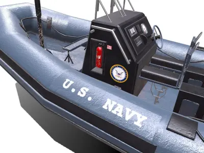 Inflatable Patrol Boat PBR Low-poly PBR Low-poly 3D model