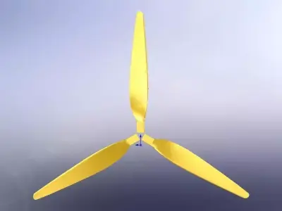 2 m Wind Blade Free 3D model