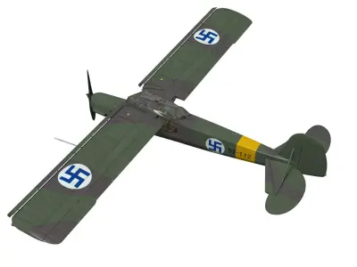 fieseler fi 156 storch C-3 3D model buy