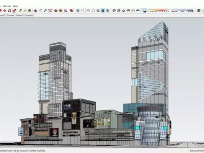 Sketchup Commercial Complex 158 3D model