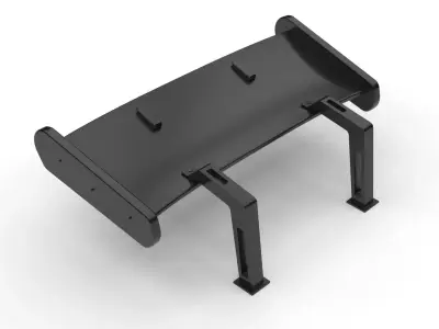 Spoiler s6 GT black carbon  3D model
