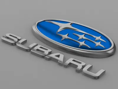 subaru logo 3D model