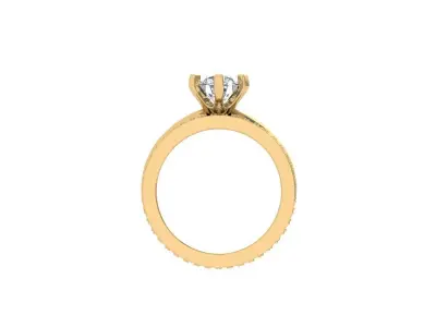 Solitair Ring Bridal Set 3D print model