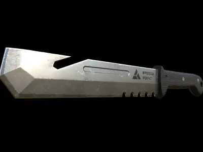 Combat Knife A - Low Poly for Games Low-poly 3D model