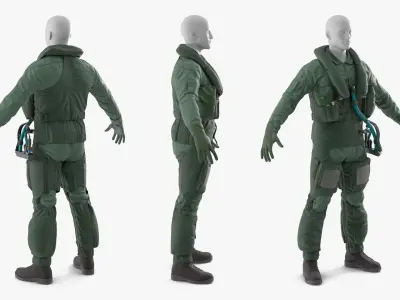  Modern Jet Fighter Pilot Suit 