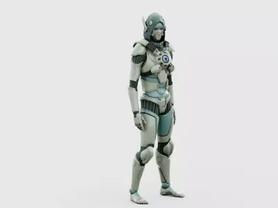 CYBORGTOPIA B-13 Rigged for Unreal Engine - Unity - MIXAMO Free 3D model
