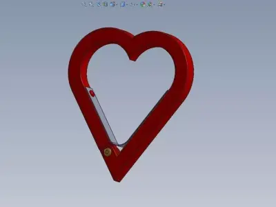 Marriage carabiner Free 3D model