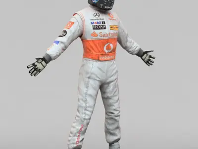 Racing Driver Mercedes 3D model