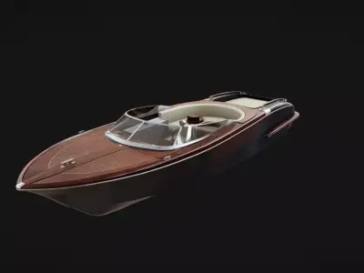 Luxury Boat Low-poly 3D model