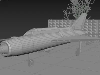 Soviet military bace Low-poly 3D model