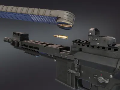 AR57 Rifle Low-poly 3D model