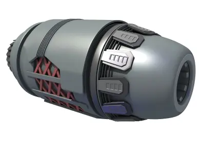 Metalic Rocket Engine Stardrive SCFI UFO 3D model