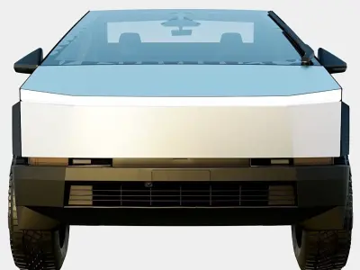 Tesla Cybertruck 2024 Production Version Free low-poly 3D model