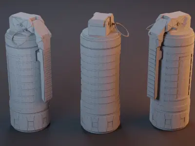 Scifi Grenade Low-poly 3D model purchase