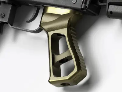 JMAC Skeletonized Pistol Grip AK Low-poly 3D model