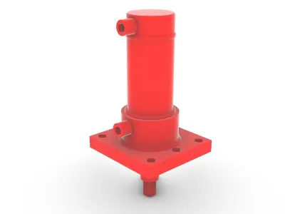 Hydraulic Cylinder 3D model purchase