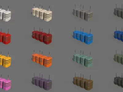 PBR Sci-Fi Building A17 Low-poly 3D model