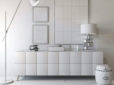 Sete Art Nouveau 3D model