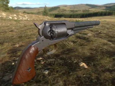 Remington Model 1861 Low-poly 3D model