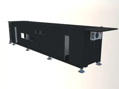 Smart shipping container module 3d model Low-poly 3D model
