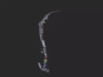 Machete Mid Poly Low-poly 3D model