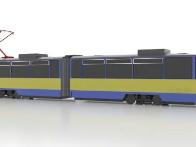Tatra KT4DC-Z Low Low-poly 3D model