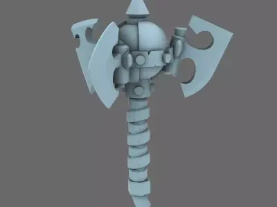 SO Blue Lads Elf Looted Axe Mauls NOHAND 3D print model