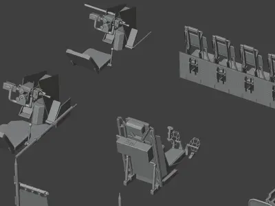 Seat  Chair  Pack Kitbash 3D model