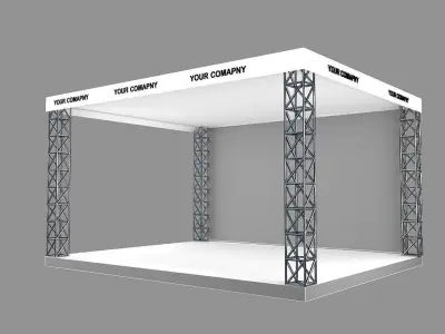 Truss display for car  Low-poly 3D model