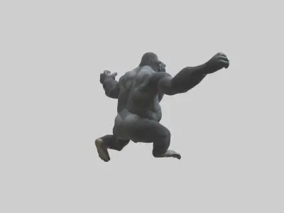 Gorilla swinging model Low-poly 3D model