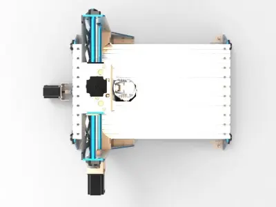 Cnc Machine Low-poly 3D model