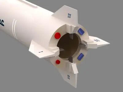Emad Iranian Ballistic Missile 3d Model 3D model