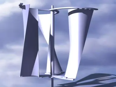 Vertical Wind Turbine 3D model purchase