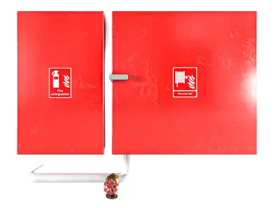 Fire Extinguisher Box Low-poly 3D model