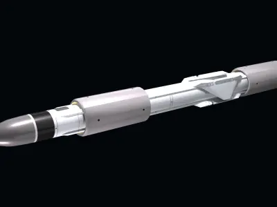 Exocet MM40 Block 2 Low-poly 3D model