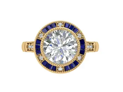  Art Deco Ring 3D print model buy
