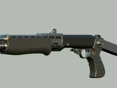 Franchi SPAS-12 shotgun 3D model 3D model