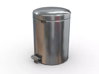 Trash Can Low-poly 3D model order