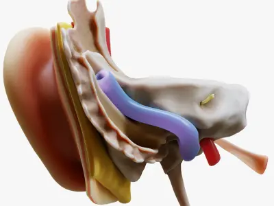 Ear Anatomy Structure Open 3D model