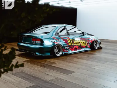 TRANDETH EJ CIVC BODY KIT 3D model