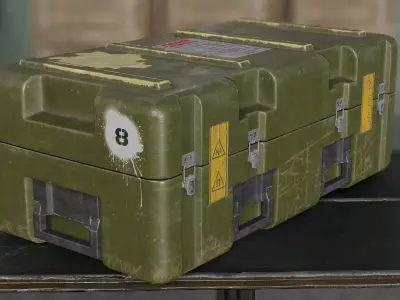game ready ammo box Low-poly 3D model