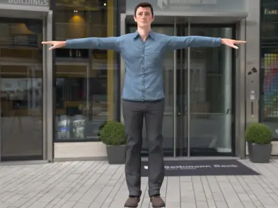 Rigged Male Character 5 3D model