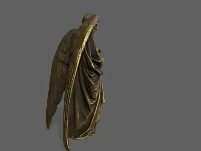 Old Man Statue Low-poly 3D model get