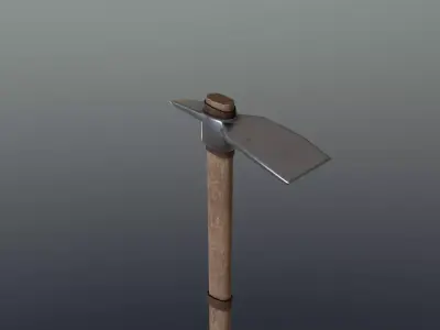 Hoe - Iron Low-poly 3D model