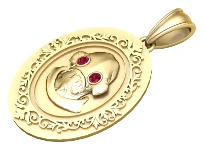 Artistic Gold Pendant   3D print model